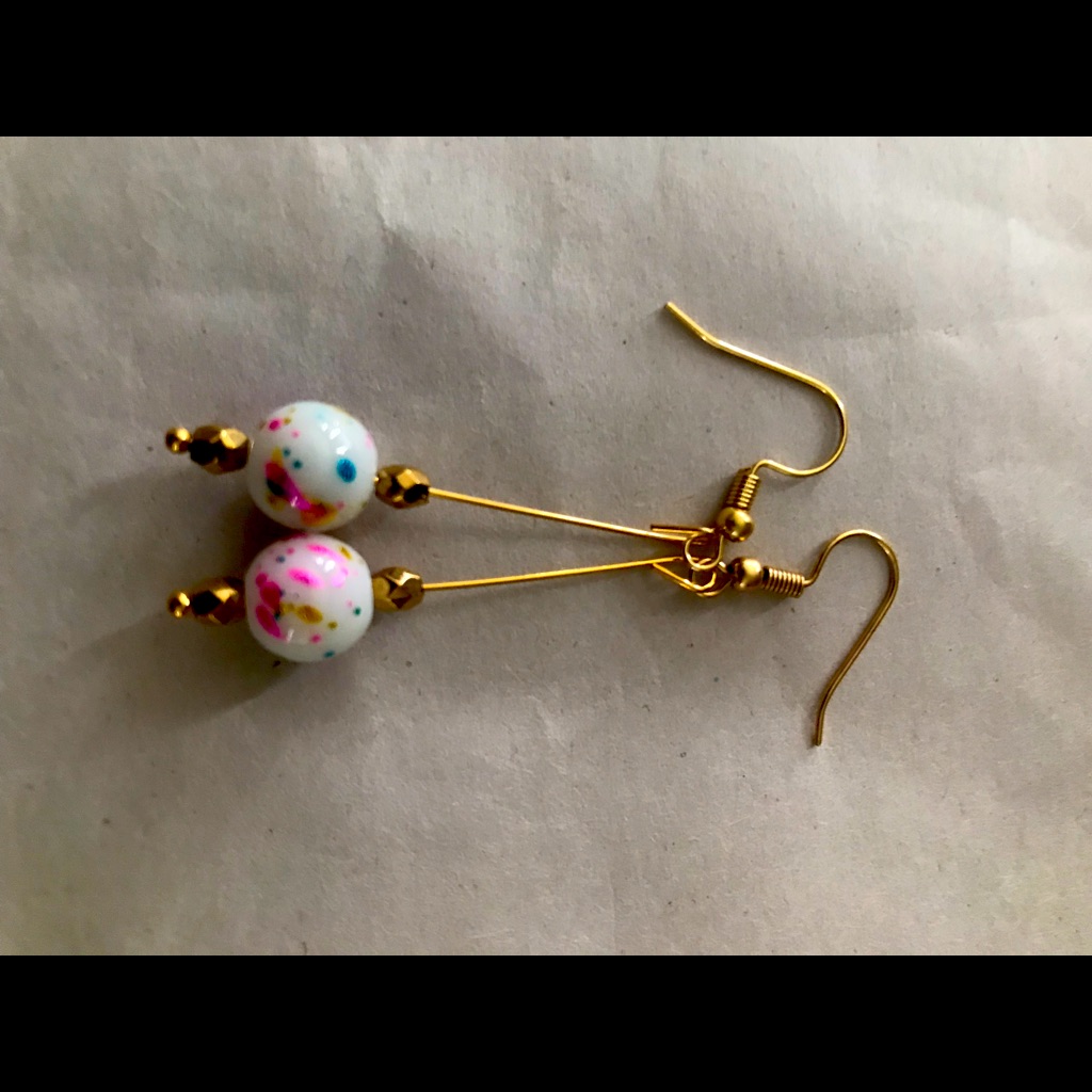 Multi Colored Beaded Earrings